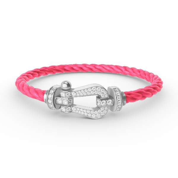 [⭐Seralia]FORCE LARGE HORSESHOE FULL DIAMOND BRACELET SILVER