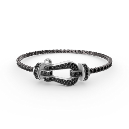 [⭐Seralia]FORCE  LARGE HORSESHOE FULL DIAMOND TENNIS BRACELET